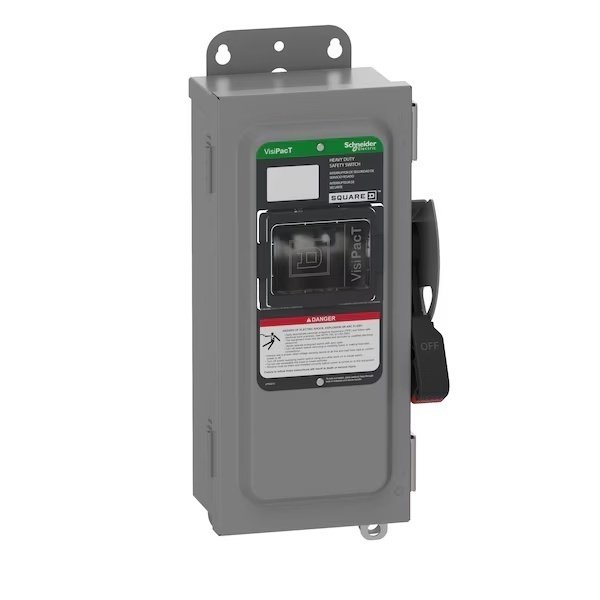 Non-Fusible Safety Switch, 600V AC/DC, 3 pole, Schneider Electric, Mfr#: VHU361NAWKGL