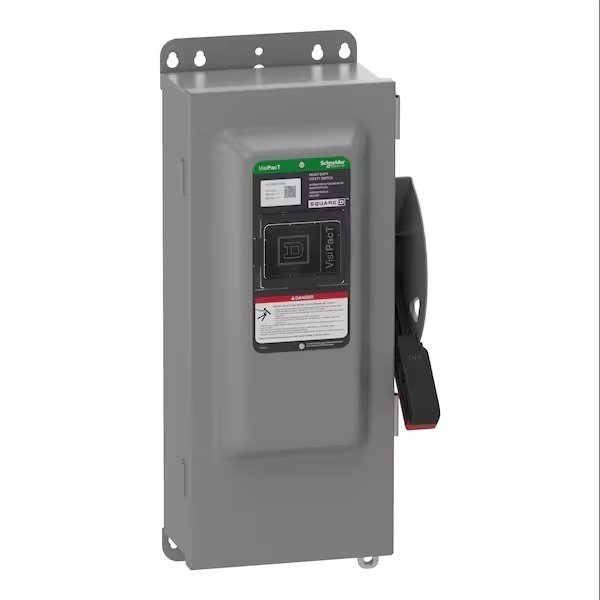 Non-Fusible Safety Switch, 600V AC/DC, 3 pole, SCHNEIDER ELECTRIC, Mfr# VHU363NAWKGL