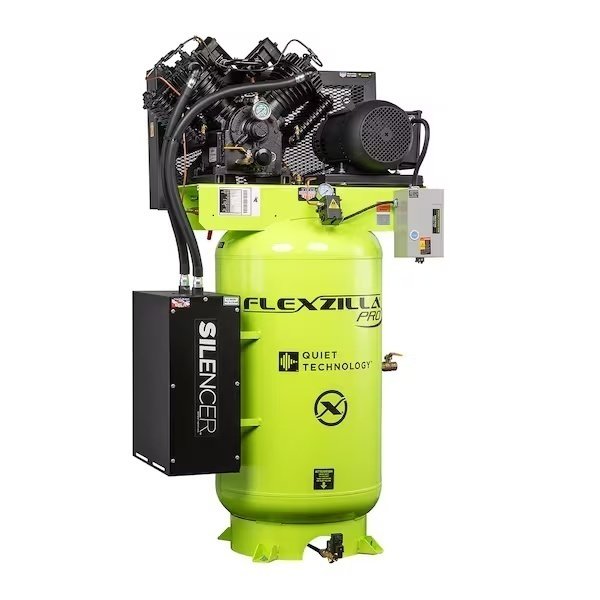 AirCompressor w/Silencer, Station, 5HP, 80G, Flexzilla Pro, Mfr#: FXS10V080V1