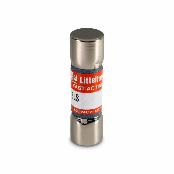 Midget Fuse, BLS Series, Fast-Acting, 1A, 600V AC, Non-Indicating, 10kA at 600V AC, Littelfuse, Mfr#: BLS001