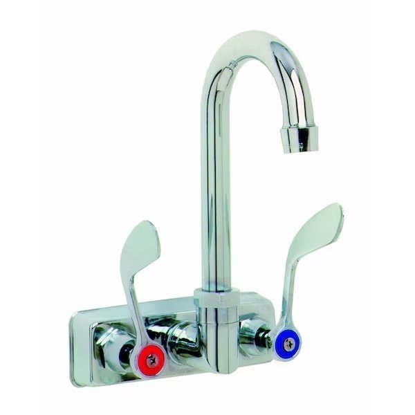 Faucet 4 in. O.C splash mounted with 3-1/2 in. gooseneck spout & wrist handles, Advance Tabco, Mfr#: K-316-X