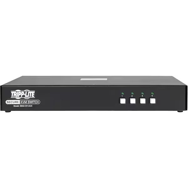 Secure KVM Switch 4-Port DVI + Audio NIAP PP3.0 Certified w/ CAC, Tripp Lite, Mfr#: B002-DV1AC4