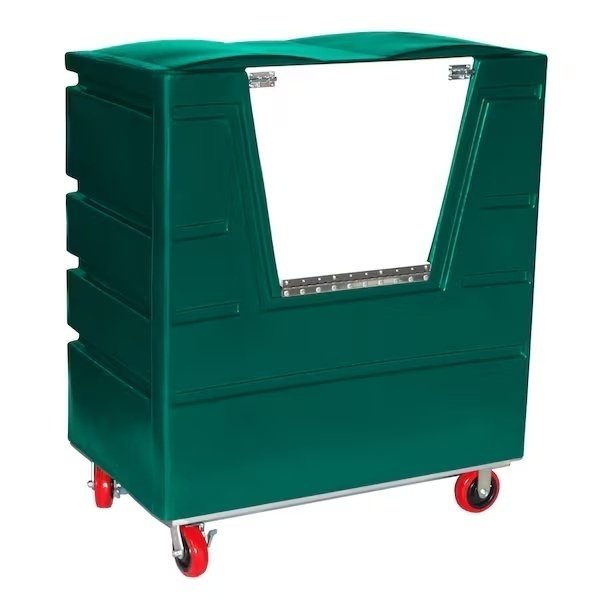 Security Transfer Truck, 34 cubic ft., GRN, Caster Dia.: 6