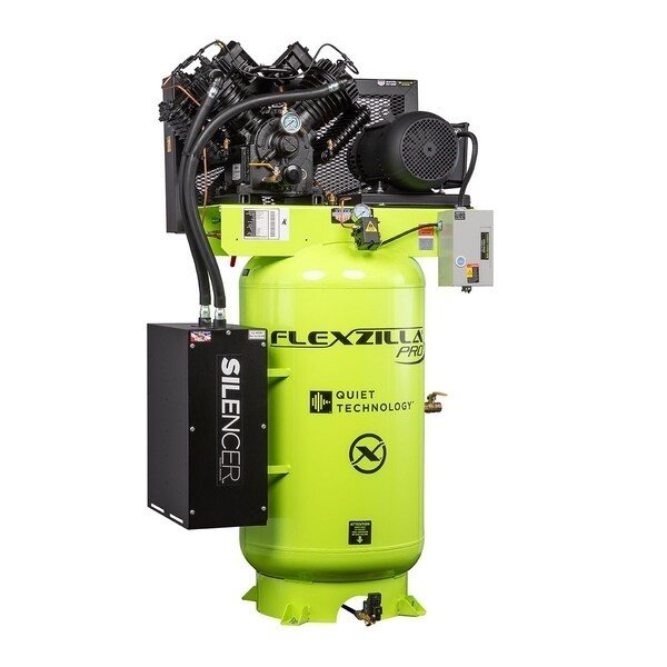 AirComprsr w/Silencer, Station, 5HP, 80Gal, , Flexzilla Pro, Mfr#: FXS07V080V3-230