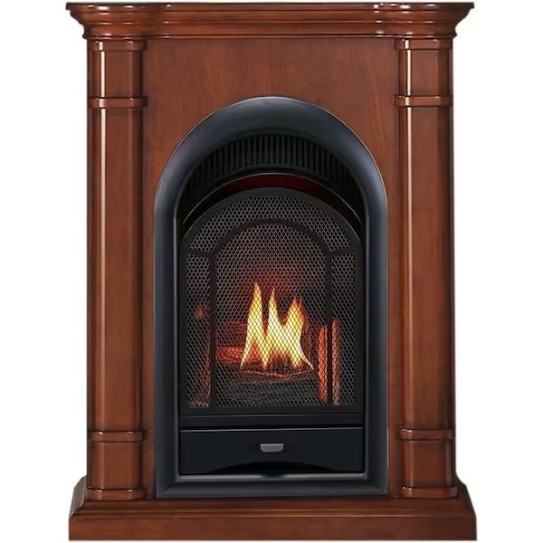 Dual Fuel Vent Free Gas Fireplace System, 15,000 BTU, T-Stat Control, Apple Spice Finish, Procom Heating, Mfr#: PCS150T-3AS