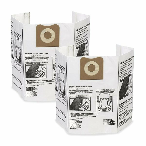 2pk Fine Dust Vac Collection Bags for 12-16 Gal. Wet/Dry Shop Vacuums, 2PK, Workshop Wet/Dry Vacs, Mfr#: WS32200F