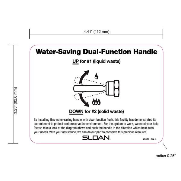 Wes13 Wall Plate Dual Function, Sloan, Mfr#: 0372006