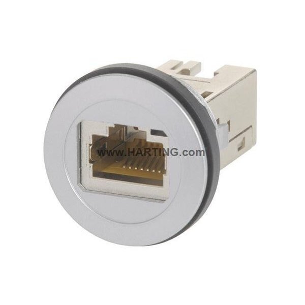 RJ45 Service Interface Coupler, Silver, HARTING, Mfr# 09454521560