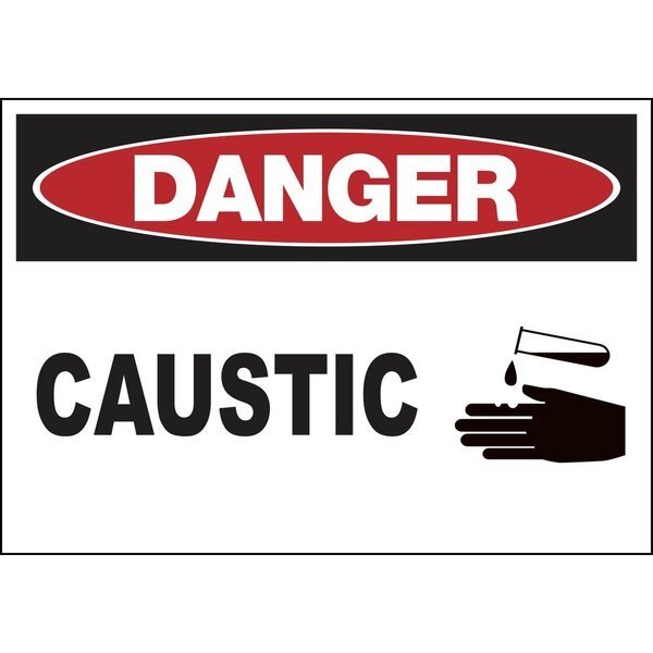Sign, Danger Caustic, 10x14