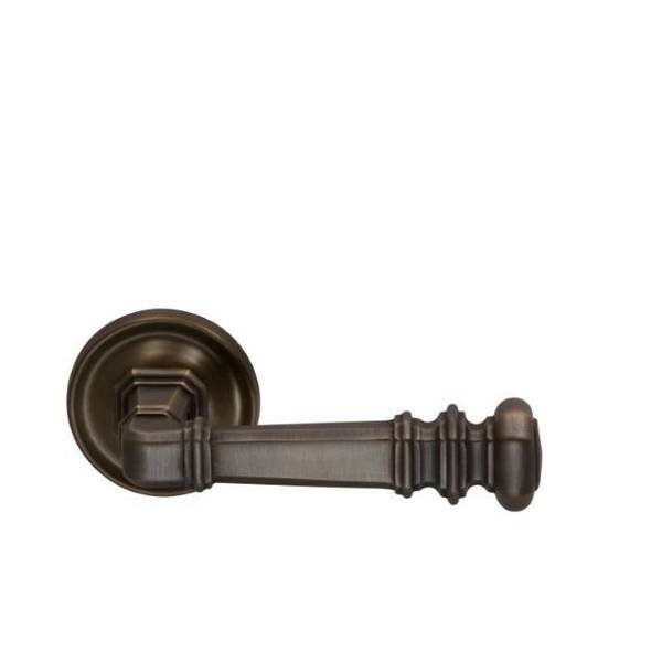 Rose Single Dummy Unlacquered Antique Bronze 101 Lever and Large, OMNIA, Mfr# 101/55.SD5A