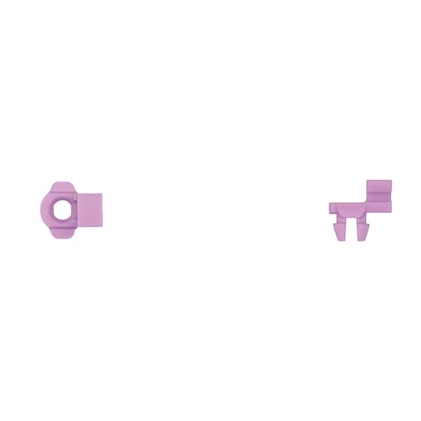 Purple Nyln Door Rod End Clip 3.5mm Rod Size Rght Hand Side PK25, DISCO, Mfr# 10228PK