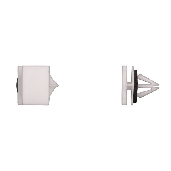 Wht Nyln Moulding Clips 9mm Hole Size 12mm L PK15, DISCO, Mfr# 13387PK