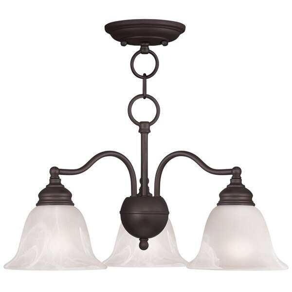Essex 3 Light Bronze Convertible Dinette Chandelier/Ceiling Mount, LIVEX LIGHTING, Mfr# 1343-07