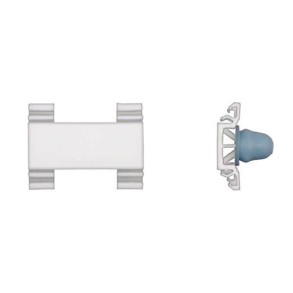 Wht Nyln Moulding Clips 25.5mm Wide 11mm Stem L PK25, Disco, Mfr#: 14284PK