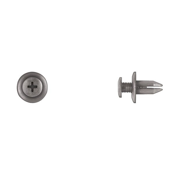 Blk Nyln Phllp Screw Ret 7mm Hole Size 12mm Stem L PK25, Disco, Mfr#: 1603PK25