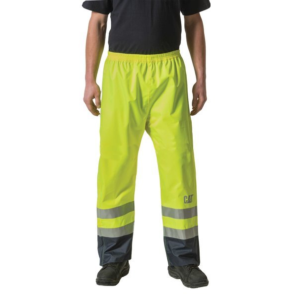 Hi-Vis Waterproof Pant, XL, Hi-Vis Yellow, CAT WORKWEAR, Mfr# 1810049-407
