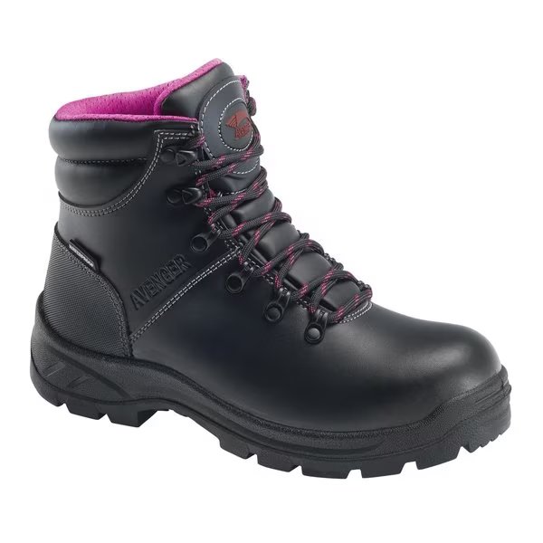 Size 8 BUILDER SOFT TOE PR, WOMENS PR, AVENGER SAFETY FOOTWEAR, Mfr# A8674-8W