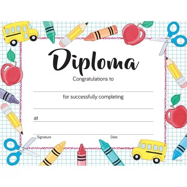 Certificate Grade School Diploma, PK15, Great Papers, Mfr#: 2020002