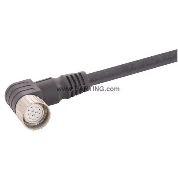 Cordset, 10 m Cable, PVC, Black, HARTING, Mfr# 21373600C71100