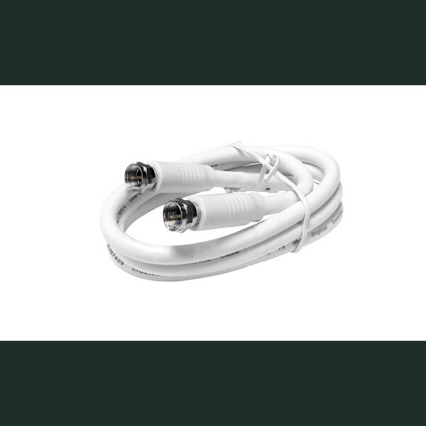 F-F RG6 Patch Cable White, 6ft, STEREN, Mfr# 215-406WH