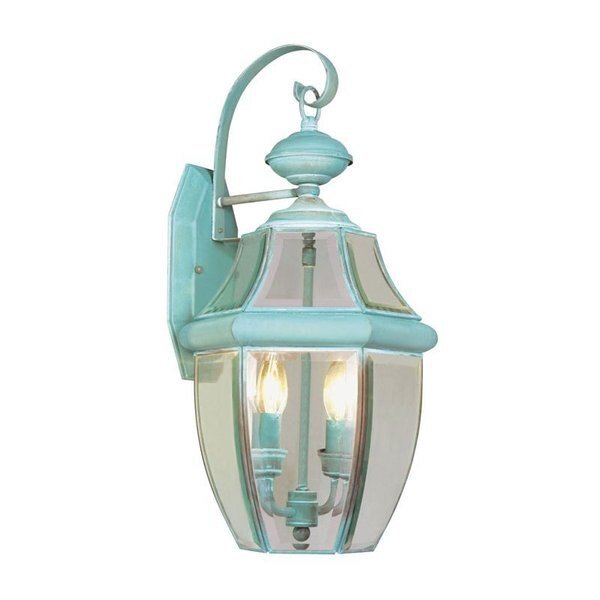 Monterey 2 Light Verdigris Outdoor Wall, LIVEX LIGHTING, Mfr# 2251-06
