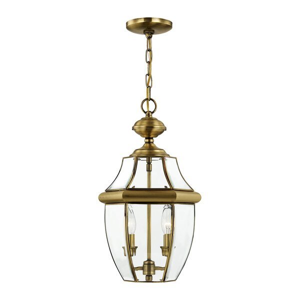 Monterey 2 Light Antique Brass Outdoor P, Livex Lighting, Mfr#: 2255-01
