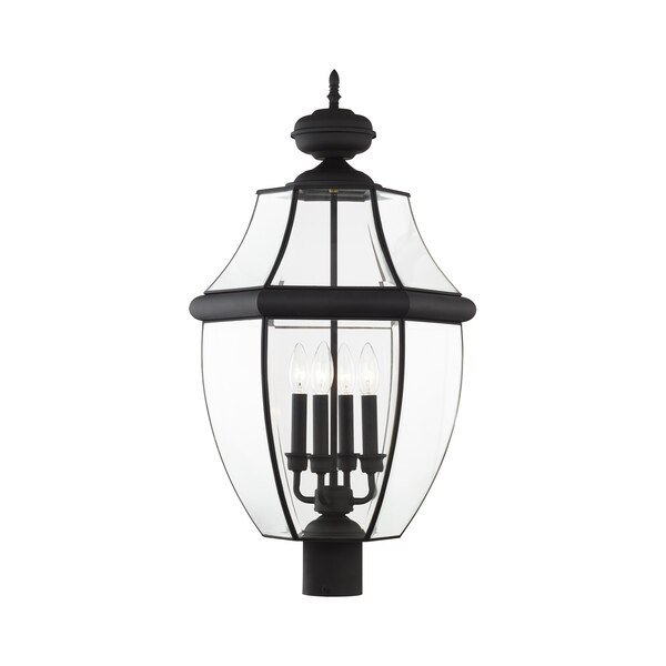 Monterey 4 Light Black Outdoor Post Top, LIVEX LIGHTING, Mfr# 2358-04
