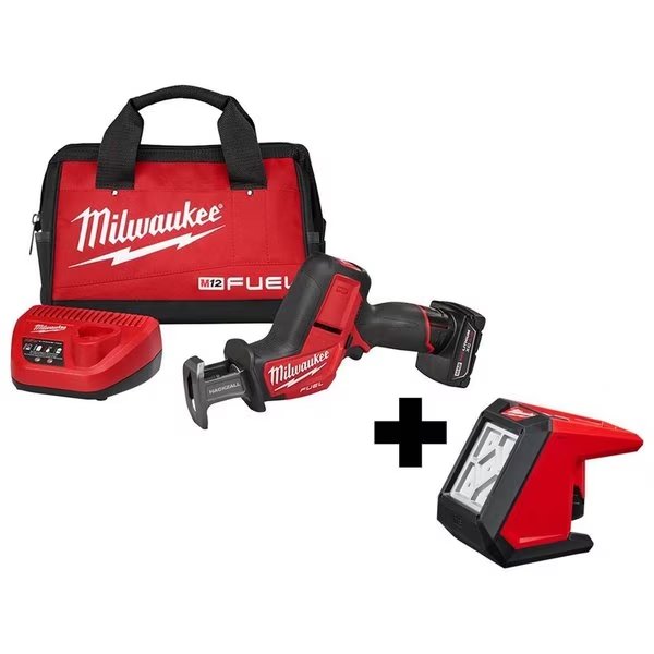 M12 FUEL™ HACKZALL® Recip Saw Kit w/ M12™ ROVER™ Mounting Flood Light, Milwaukee Tool, Mfr#: 2520-21XC, 2364-20