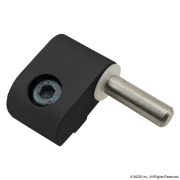 Blk Rt Hand Lift-Off Hinge W/Lng Pin 25S, 80/20, Mfr# 25-2073-BLACK