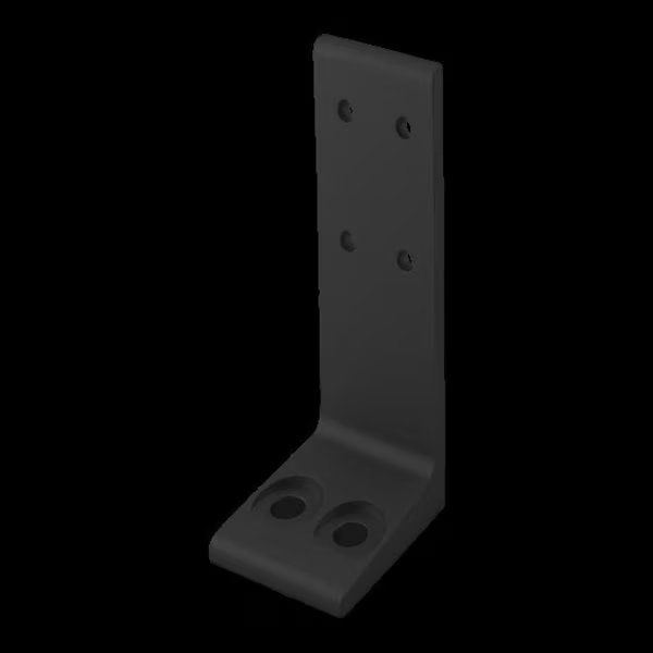 Blk 25S 50mm Floor Mount Econ Anchor Ft, 80/20, Mfr# 25-2416-BLACK