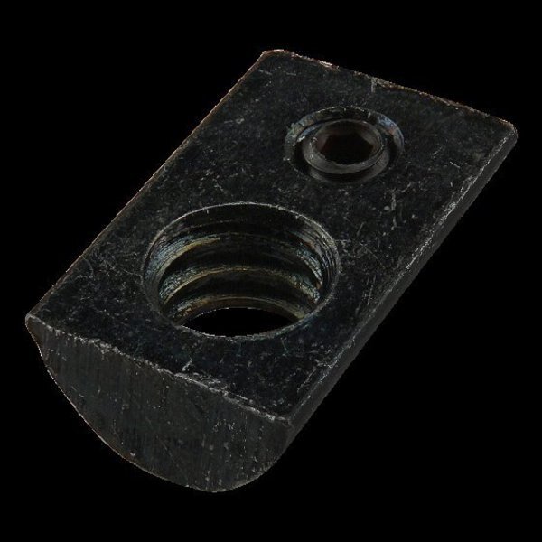 Drop In 25S 1/4-20 T-Nut W/Set Screw Blk, 80/20, Mfr# 25-3313