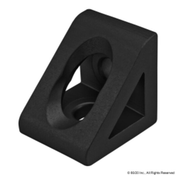 Inside Gusset Corner Bracket, 2 Hole, 80/20, Mfr# 25-4132-BLACK