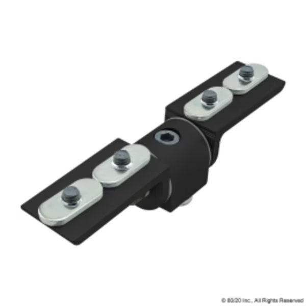 Living Hinge 90 Deg W/L Pivot Arms 25S, 80/20, Mfr# 25-4169-BLACK