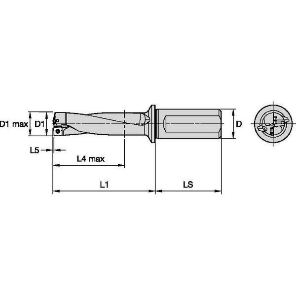 Indexable Insert Drill, 25.00mm, TCF, Widia, Mfr#: TCF155R3SLR25MB