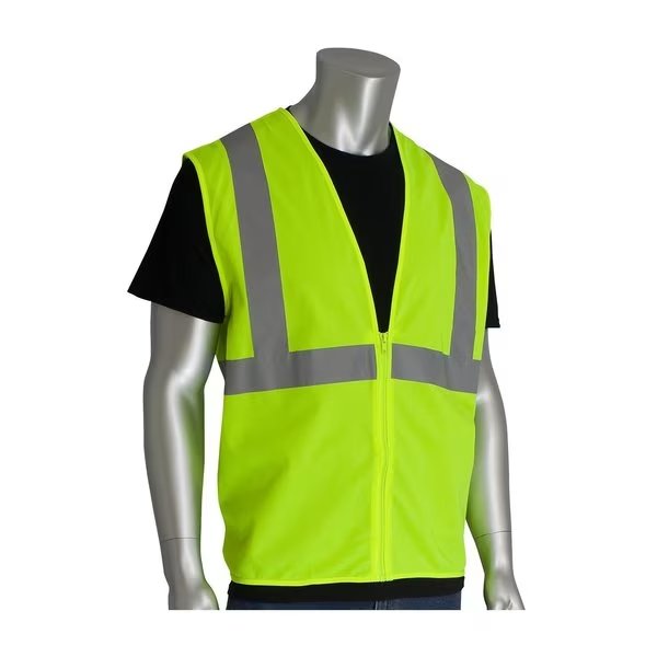 Class 2, Economy Solid Vest, Lime Yellow, PIP, Mfr# 302-WCENGZLY-L