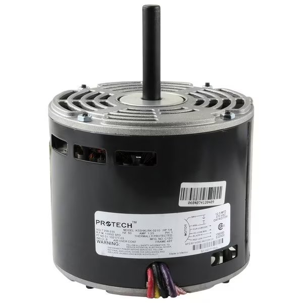 Motor 208-230V 1075rpm 2Sp 1/4hp, Rheem, Mfr#: 51-102500-08
