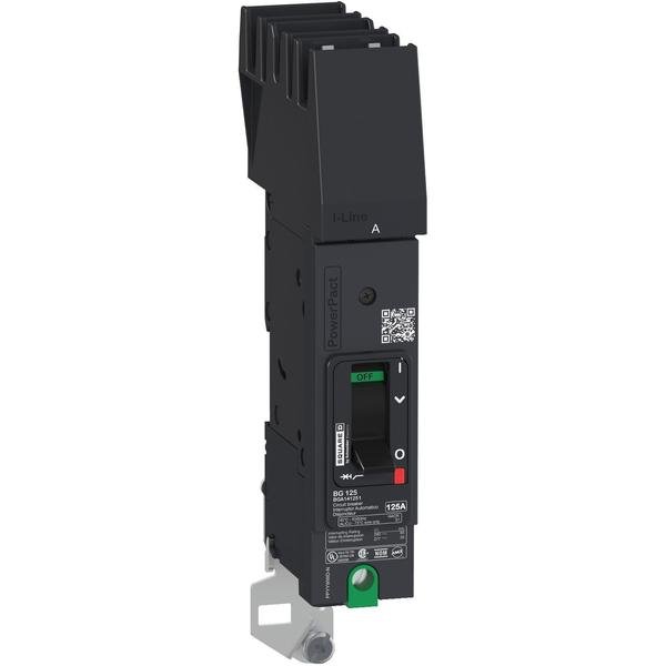 PowerPact B Circuit Breaker, 30A, 1P, 27, 30 A, 240V AC, 1 Pole, I-Line Mounting Style, BD 030 Series, SCHNEIDER ELECTRIC, Mfr# BDA140303