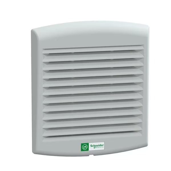 ClimaSys forced vent. IP54, 85m3/h, 230V, with outlet grille and filter G2, Schneider Electric, Mfr#: NSYCVF85M230PF
