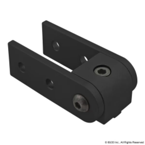 Black 10 S Right Angle 0 Degree Hinge, 80/20, Mfr# 4004-BLACK