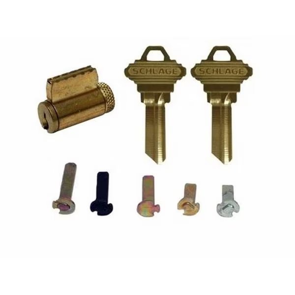 Satin Brass Cylinder 40100F606, SCHLAGE COMMERCIAL, Mfr# 40100F606