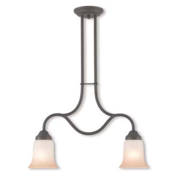 Karysa 2 Light Bronze Linear Chandelier, LIVEX LIGHTING, Mfr# 40702-07