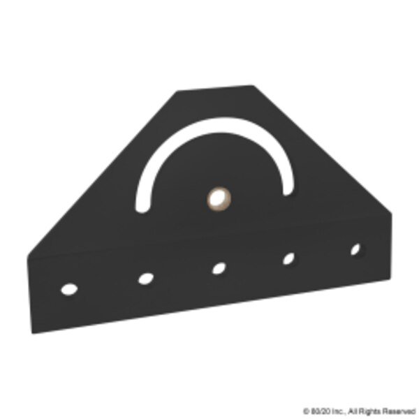 Black 40 S 180 Degree Pivot Bracket, 80/20, Mfr# 40-4424-BLACK
