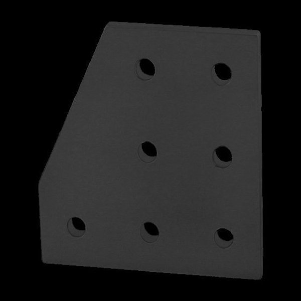 Joining Plate, 90 Degree 7 Hole 10 Series, 80/20, Mfr# 4129-BLACK