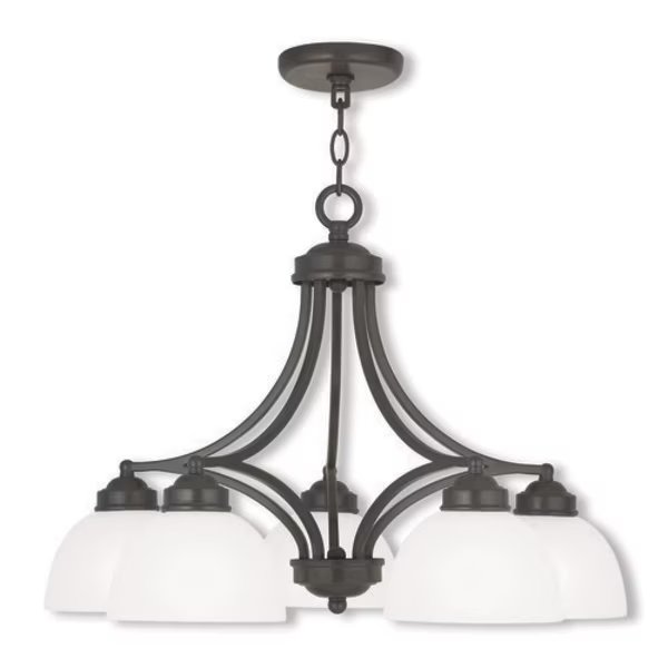 Somerset 5 Light English Bronze Dinette Chandelier, Livex Lighting, Mfr#: 4225-92