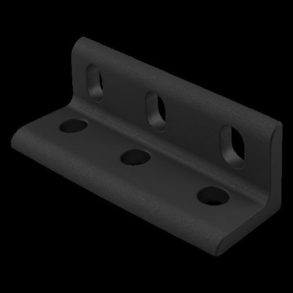 Slotted 6 Hole Inside Corner Bracket 10S, 80/20, Mfr# 4266-BLACK