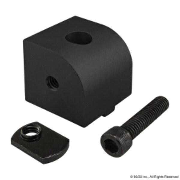 Black 15 S Right Angle 0 Deg Pivot Nub, 80/20, Mfr# 4401-BLACK