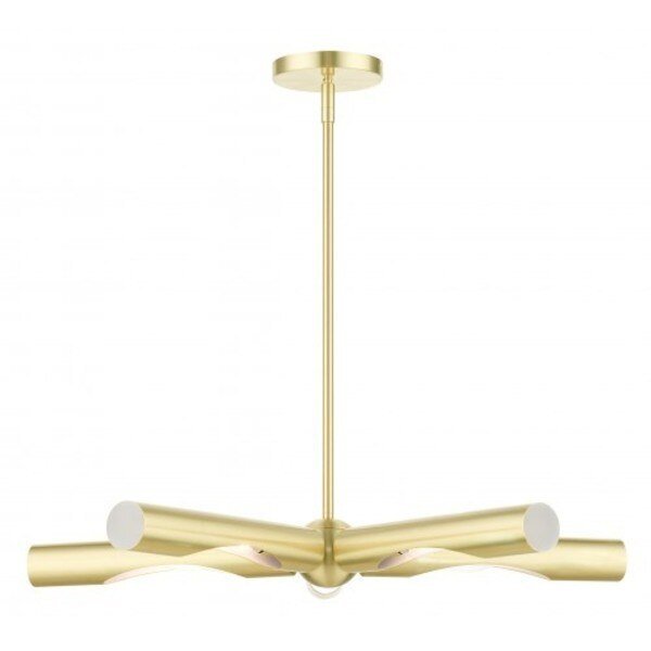 Satin BrassChandelier, 5 Light, LIVEX LIGHTING, Mfr# 45915-12