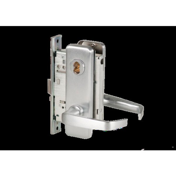 Mortise 45H Lock, Office, Lever, Escutcheon, Satin Chrome AM, RH, BEST, Mfr# 45H7A15J626AMRH