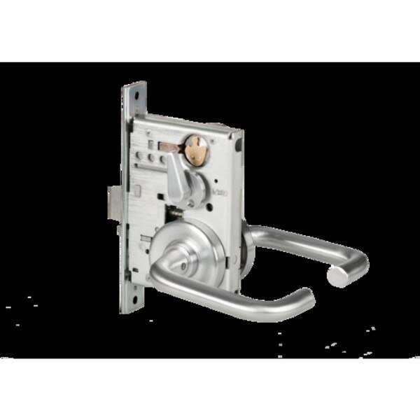Mortise 45H Lock, Entry, Lever, Rose, Satin Chrome, LH, BEST, Mfr# 45H7AB3R626LH