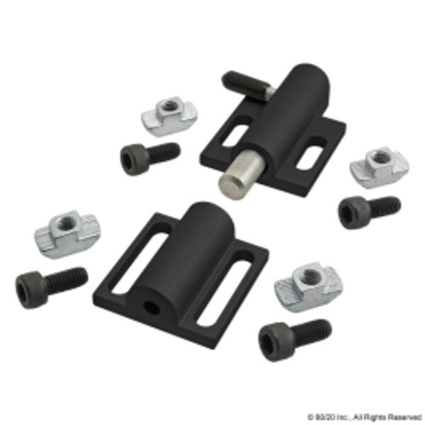 Black Deadbolt W/ Side Latch-45 Series, 80/20, Mfr#: 45-2107-BLACK